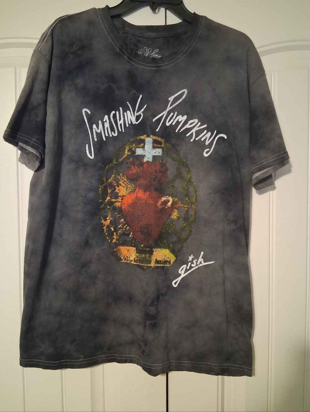Smashing Pumpkins Acid Wash Tie Dye Rock Alternative Graphic Tee Shirt Unisex